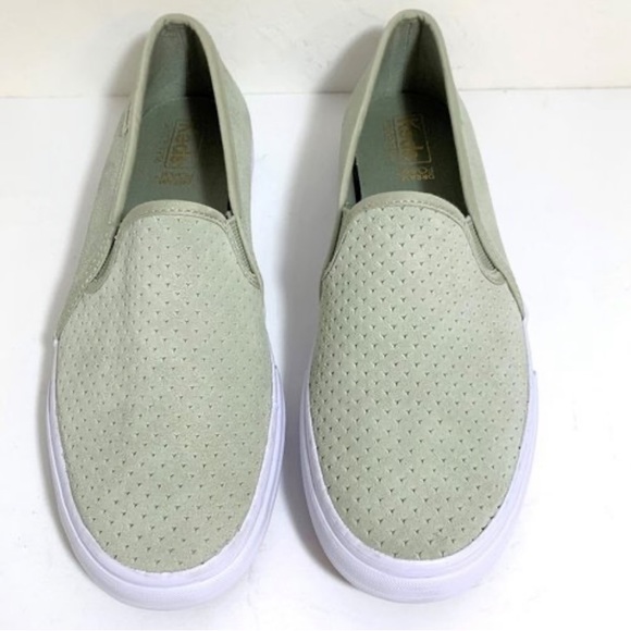 Keds Double Decker Perf Suede Mint Sage Green Sneakers Size 7.5 NWOT Dreamfoam - Picture 4 of 8